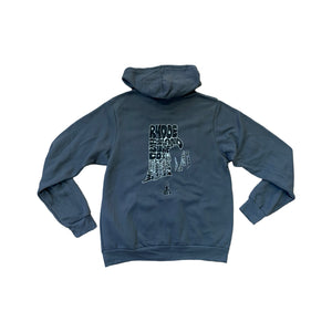 Beaches Zip Hoodie in Grey - Rhode Island Surf Co.