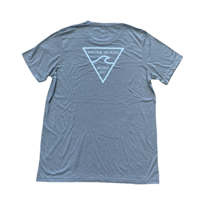 RISC Premium Tee in Grey Tri-blend (White Logo)- Rhode Island Surf Co.