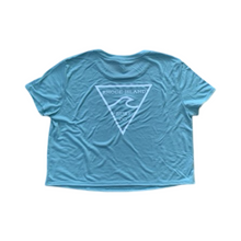 Load image into Gallery viewer, Women&#39;s Premium Flowy Crop (Dusty Blue) - Rhode Island Surf Co.