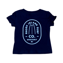 Load image into Gallery viewer, Baby Westerly Fish Tee (Dark Blue)- Rhode Island Surf Co.