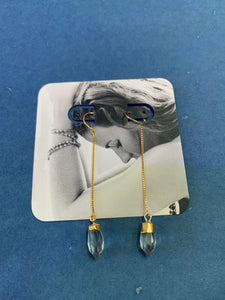 14KGF Clear Quartz Earrings - Olia