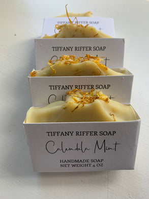 Calendula Mint Exfoliating Bar Soap - Tiffany Riffer