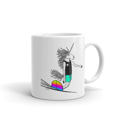 Surfing Unicorn Ceramic Mug - Jonas Claesson