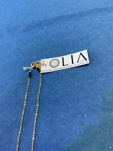 14KGF Amethyst Chain Necklace - Olia