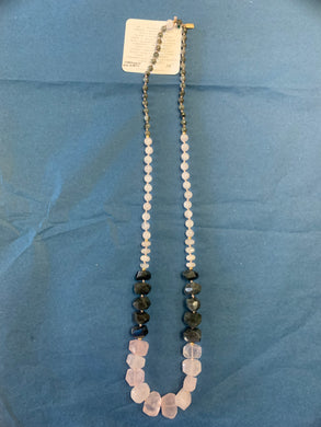 14KGF Labradorite Rose Quartz Necklace - Olia