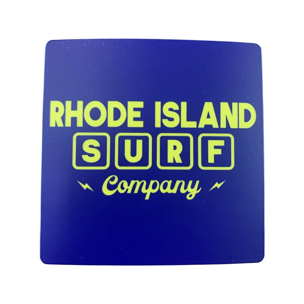 3” x 3” Marquee Sticker - Rhode Island Surf Co.