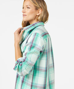 Women’s Blanket Shirt (Blue Grass Andover Plaid) - Outerknown