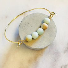 Load image into Gallery viewer, Amazonite Stone Hinged Bracelet - Pretty Simple