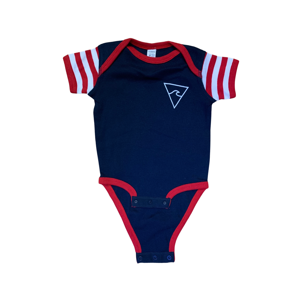OG Onesies, Navy/Red/Red & White Stripe - Rhode Island Surf Co.